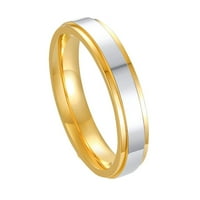 Modna soba zlatna od nehrđajućeg čelika sjajni prsten vruće prodaje titanijum čelični par prstenovi