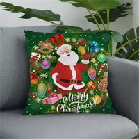 Walbest 18 Xmas jastuk za poklopac ukrasni zaštitni poliester za pranje božićnog uzorka bacaju se jastučni festivalski dekor za dom