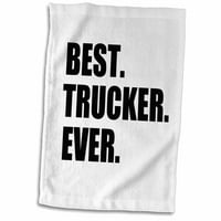 3Droza Best Trucker Ever Truck Vozač za vuču Entusiast Vožnja za radom - Ručnik, prema