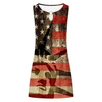 ChicCall ljeto 4. jula Dan neovisnosti Patriotske amercijske zastave Thirt haljine bez rukava za ženske