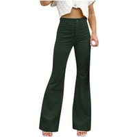 Gathrrgyp pantalone za zazor žena ispod 5 dolara, ženska modna tanka fit udobne džepove u boji ležerne