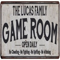 Lucas Family Game Room Country Metal Sign 106180042206