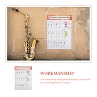 Saksofon Chart Chord Poster Music SA Wall Teorija Saznajte korisno vodič za učenje Prekidač za ukazivanje na papir premazani