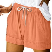 Ženske elastične strugove Ležerne kratke hlače za crtanje Ljeto Kratke hlače na plaži udobne ruble ruke