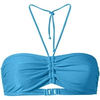 Lopecy-Sta Ženska ljetni mis i utakmica Plain Bikini Bandeau Top kupaći kostimi odjeća za kupaće kostim