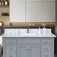 49 22 kupaonica kamena vanity top carrara žad dizajnirana mramorna boja s podlogom keramičkog sudopera i jednom rupom od slavine s backsplash-om