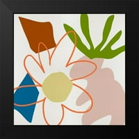 Wang, Melissa Crni moderni uokvireni muzej umjetnički print pod nazivom - Flower latice VI