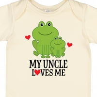 Inktastic moj ujak voli me žablje poklon dječji dječak ili dječji dječji bodysuit