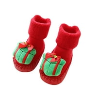 Juebong Newborn Baby Boys Girls Božićne čarape za djecu protiv klizanja, zelene veličine 4,5m