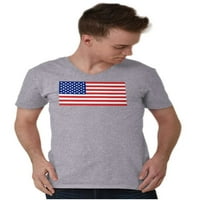 Klasična američka zastava USA Pride V-izrez T majice Muškarci Žene Brisco Brends 2x