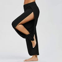 Boja za slobodno vrijeme Ženske hlače koje trče Split Yoga Stretch vježbajte visoke čvrste hlače Sheer