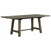 Direktan Wicker UBS-WF290917AAE Retro stil pravokutni stol za ručavanje sa drmskom trpezarijom sa 18