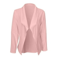 Njshnmn Blazer Mandarin ovratnik čvrsta jakna od jakne za ženske blejze i jakne Clearence plus, ružičasta,