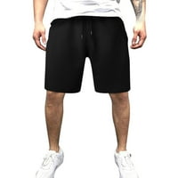 Muški kratke hlače Ljetni trendy Fit Solid Color Crtav pantalona Veliki džep Jednostavno ulična odjeća