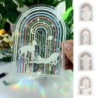 Deyuer naljepnica za prozor Samoljepljiva vodootporna PVC Cvjetni uzorak Rainbow Maker Sun Catcher Glass