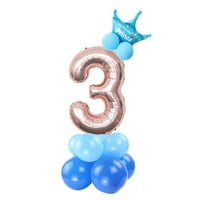Dekoracija za rođendanske zabave Dječja dječja svadbena zabava balon aluminijumski folijski broj oblika balona dječaka igračka tuš plavi broj 3