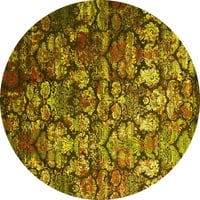Ahgly Company u zatvorenom okruglom sažetkom žute prostirke savremene površine, 7 'okruglo