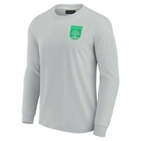 Unizno fanatics potpis Siva Austin FC super meka majica s dugim rukavima