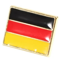 Nacionalni broš u obliku zastave modni dojici metalna kreativna odjeća značka crna i crvena i žuta