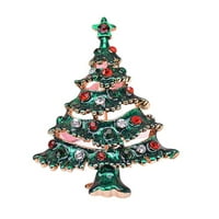 Kapljenje broša Realističan ukrasni ukrasni moda Šareni Fau Crystal Travel Memorial Legura Božićno drvce