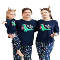 Peyakidsaa božićni pidžami postavio je porodični roditelj-dječji supruga dinosaur noćne odjeće za spavanje