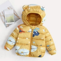 4T Dječja jakna plus veličina Djevojke odjeća Toddler Boys Girls Winter kamuflažni crtani otisci kaput