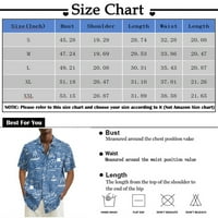 Strungten Hawaiian majica za muškarce, muške vintage gumb dole košulje za kuglanje Skraćeno rukav Summer
