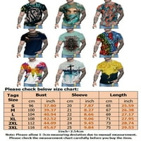 GRIANOOK MENS T majice Cross Print bluza Kratki rukav Ljetni vrhovi Muškarci Baggy Tee Majica Comfy
