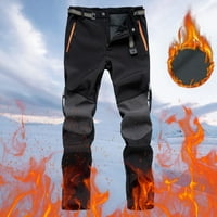 Teretne hlače Muškarci Black Muške blok planinarske pantalone Vjetrootporne radne pantalone Topla obložena