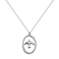 Modna zlatna ogrlica za žene djevojke srebrne vintage disk mali privjesak ogrlica za progutavanje mira Životinjski nakit Rođendanski pokloni kćeri mama