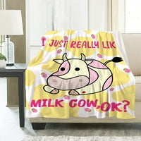 Mliječna pokrivačica kravljeg krava, jednostavno volim mliječnu kravu, u redu? Bacanje pokrivača za