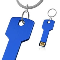 16GB USB bljeskalica USB 2. Metalni oblik ključa Memory Stick Thumb pogon olovka pogon-plavi