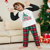 Podudaranje porodične pidžame setovi Božićne PJS Pismo Star tisak Torp Top i plaćene hlače za spavanje