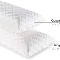 Gel Gel Gel Gel Gel Gel punjeni jastuk za paket za pemu - Queen Veličina - Superior za upravljanje vlagom