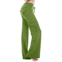 Pitauce joga teretni hlače za žene, elastična vučna vučna vučna vučna kolica sa ravnom vježbanjem ležerne