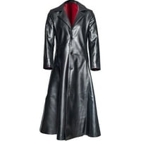 Munlar kaputi za žene, muški modni gotički kaput od kože od kože od kožnih jakne jakne s-5xl