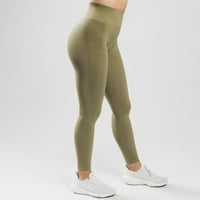 Mali V Ženska bešavna uska struka elastične brzine brze suhe prozračne vježbe Hlače joge hlače breskve podižu jogu hlače