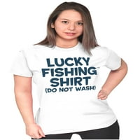 Lucky Ribolovna majica slatka smiješna Fisher Ženska majica Dame Tee Brisco Marke m