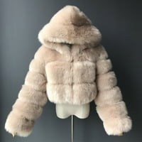 Ženski zimski kaput Zimski kaput Fau krzno ugodno plišano nejasno Fluffy Super Topla Jakna za zimsku