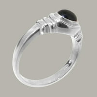 Britanci napravio je 10k bijeli zlatni prsten s prirodnim prstenom za ujedinjevanje safirnim unizom