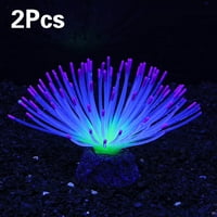 1 2 6 Imitacija akvarija Rainbow Silikonska umjetna jedra lopta sa užarenim efektom za riblje krajolik