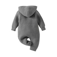 Odeerbi Baby BodySuit lineete Oncee za Toddler Boys Girls Boja slatka pletena zimska debela Držite topla