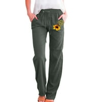 SKPBlutn casual pantalone za žene Ljetni modni labavi vučni elastični visoki struk Comfy pantalone s