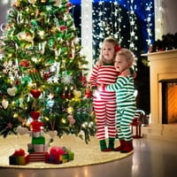 Suknja za božićno drv S Suknja za božićnu drvcu, suknje za trepere, dvostruki slojevi Xmas Drveni poklopac,