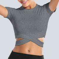 Majice FVWitlyh za žene majice za žene majice o vratu Bašinske majice majica s dugim rukavima Ženske
