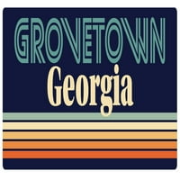 Grovetown Georgia Frižider Magnet Retro Design