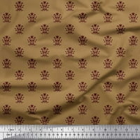 Soimoi Rayon Crepe lišće tkanine i cvjetni blok Dekor tkanina od tiskanog dvorišta široko