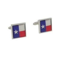 Texas zastave manžete set - srebro