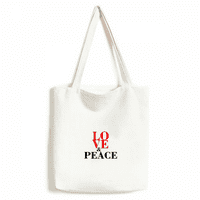 Ljubav i mir svijet Nema ratnih top platnene torbe kupovine Satchel casual torba