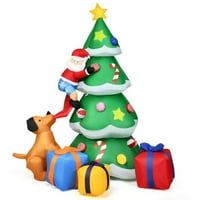 Zatvori 7ft božićno drvce na napuhavanje napuhava se progonilo drvo, osvijetlite džinovsku božićno drvce